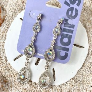 AB Rhinestone Dangle Earrings